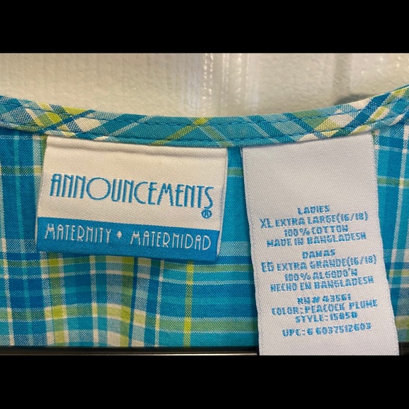 Donating 9-1 Announcements Maternity XL Top. - Picture 3 of 11